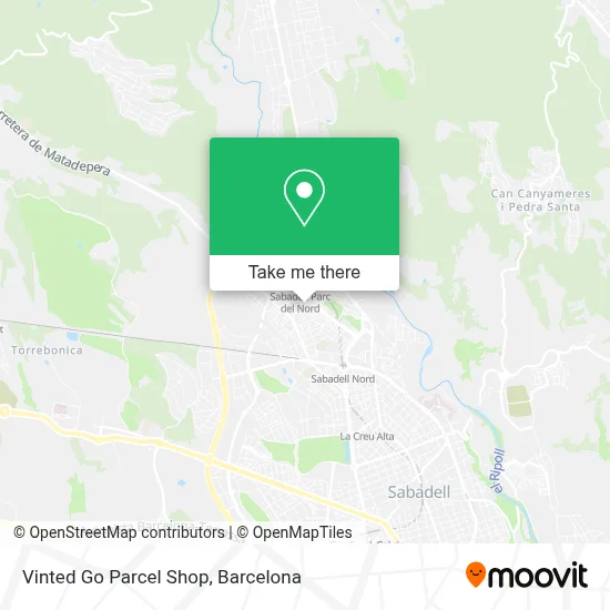 Vinted Go Parcel Shop map