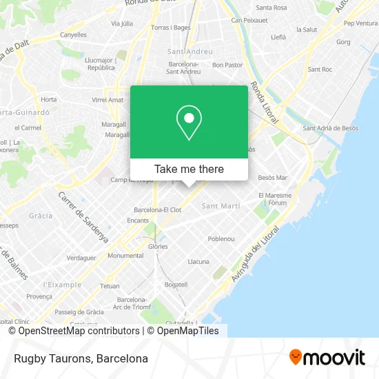 Rugby Taurons map