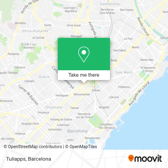 Tuliapps map