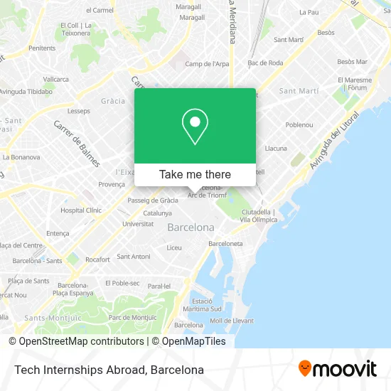 Tech Internships Abroad map