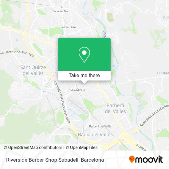 Riverside Barber Shop Sabadell map
