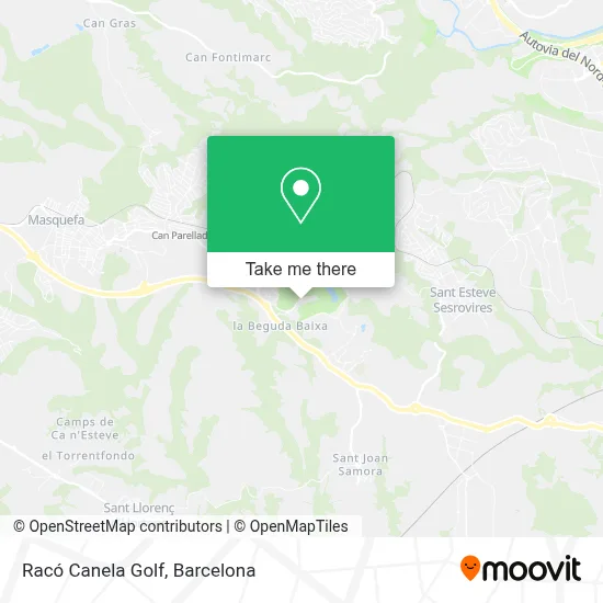 Racó Canela Golf map