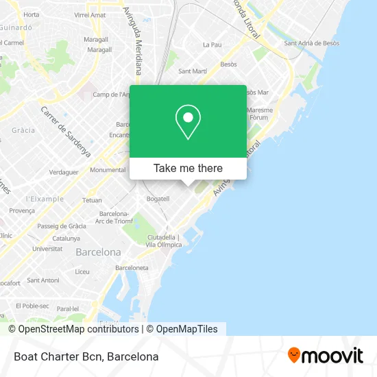 Boat Charter Bcn map