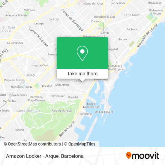 Amazon Locker - Arque map