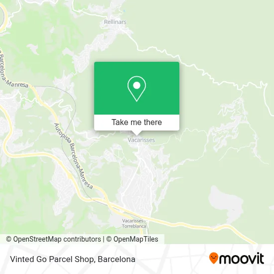 Vinted Go Parcel Shop map