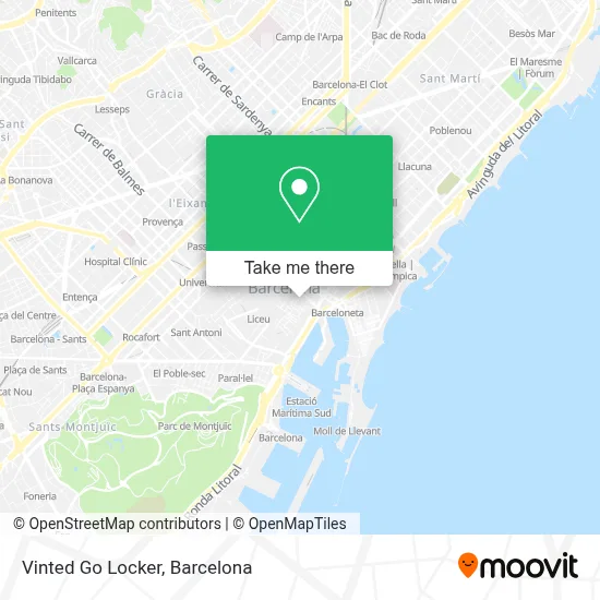 Vinted Go Locker map