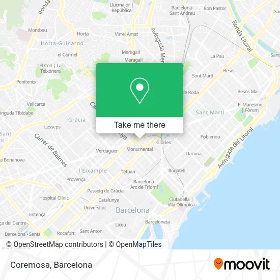 Coremosa map