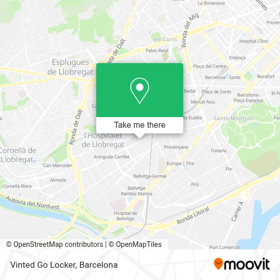 Vinted Go Locker map