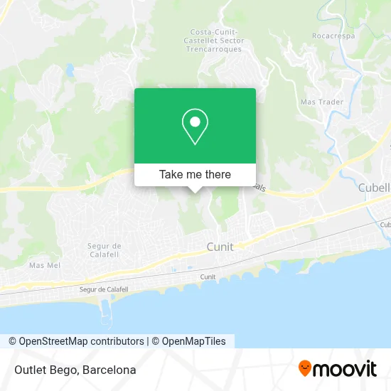 Outlet Bego map