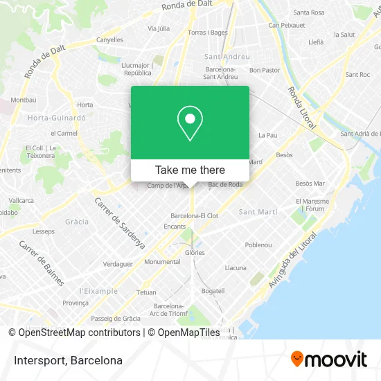 Intersport map