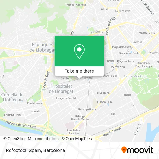 Refectocil Spain map