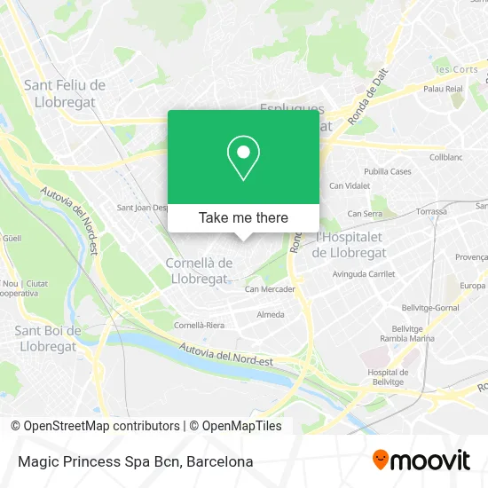 Magic Princess Spa Bcn map