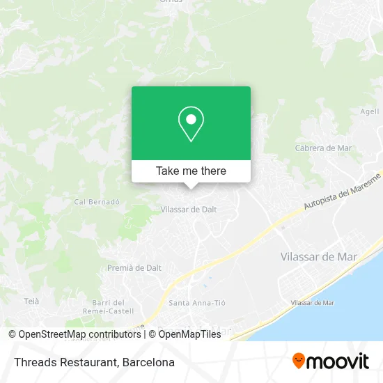 Threads Restaurant map