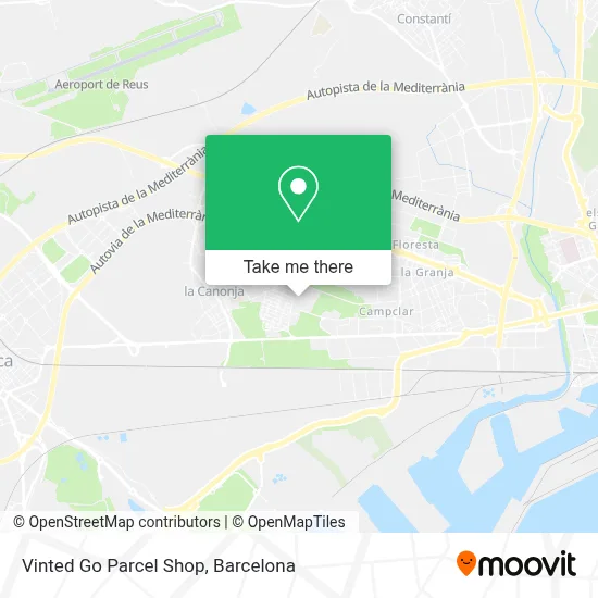 Vinted Go Parcel Shop map
