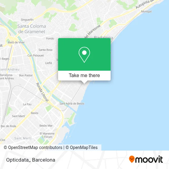 Opticdata, map