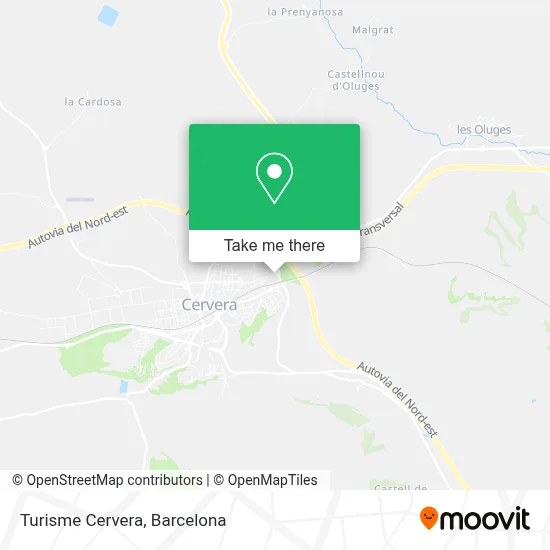 Turisme Cervera map