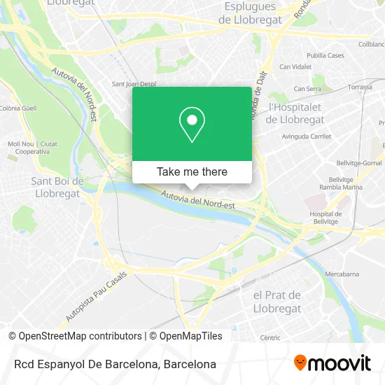 Rcd Espanyol De Barcelona map