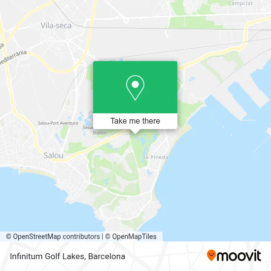 Infinitum Golf Lakes map