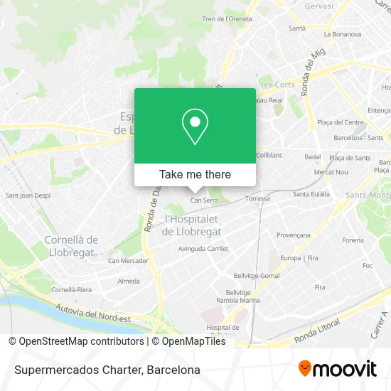 Supermercados Charter map