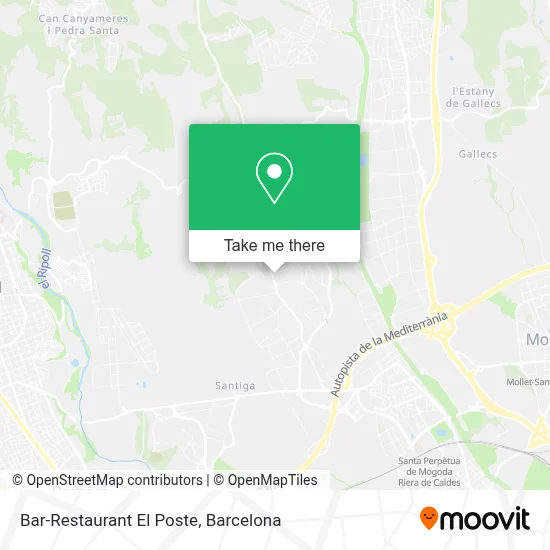 Bar-Restaurant El Poste map