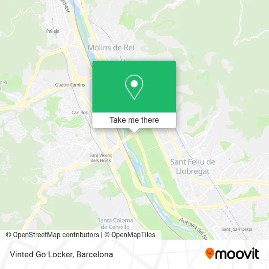 Vinted Go Locker map