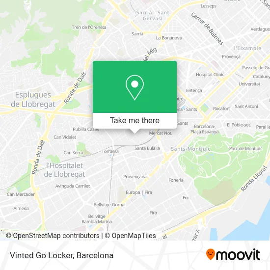 Vinted Go Locker map