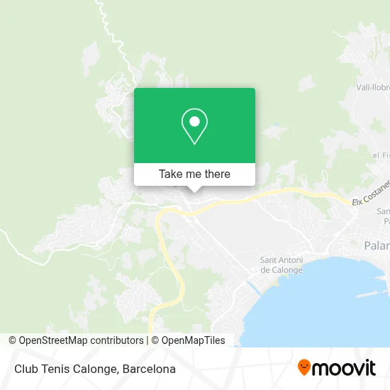 mapa Club Tenis Calonge