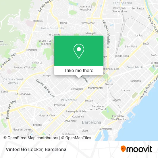 Vinted Go Locker map