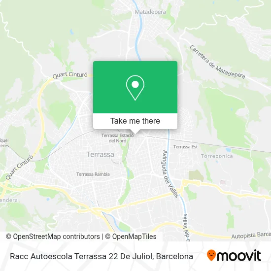 Racc Autoescola Terrassa 22 De Juliol map