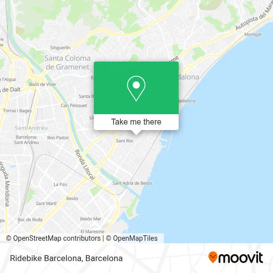 Ridebike Barcelona map