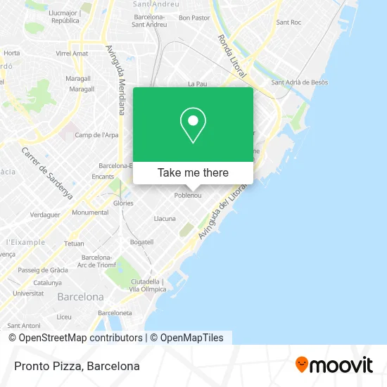 Pronto Pizza map