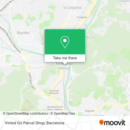 Vinted Go Parcel Shop map