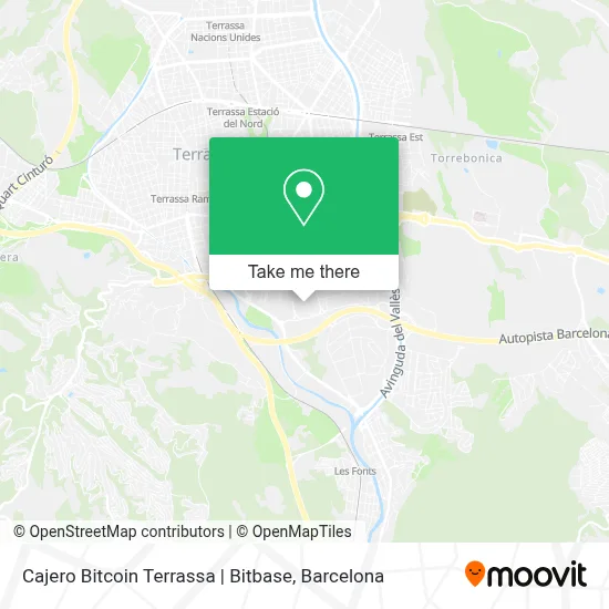 Cajero Bitcoin Terrassa | Bitbase map