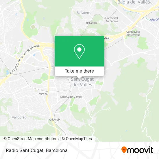 Ràdio Sant Cugat map