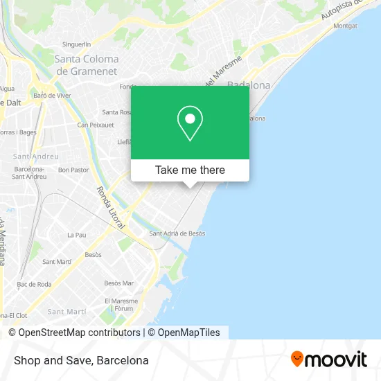 Shop And Save map