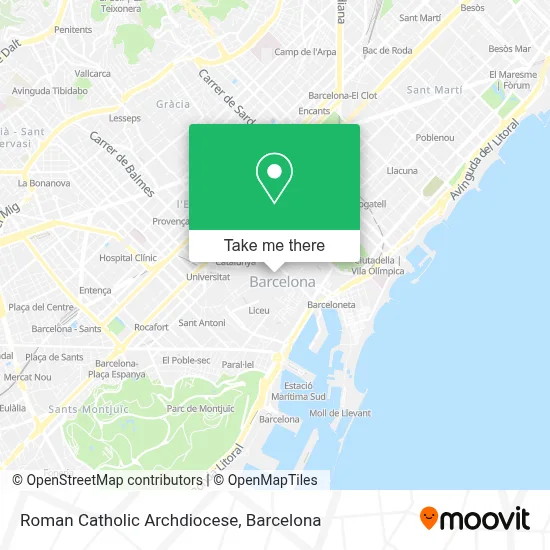 Roman Catholic Archdiocese map