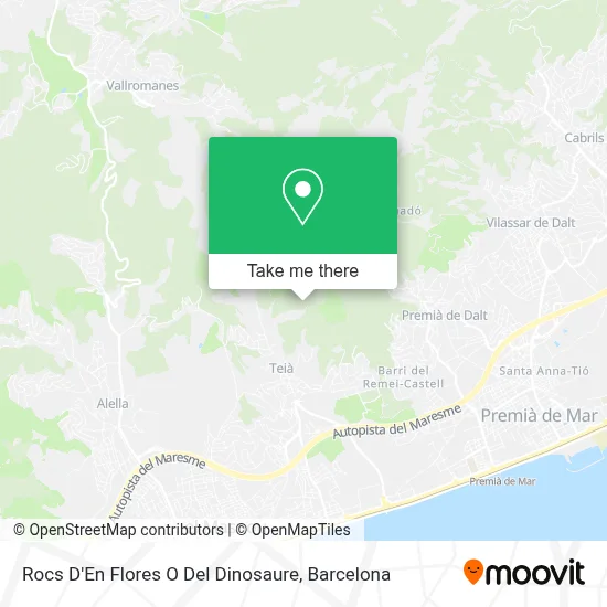 Rocs D'En Flores O Del Dinosaure map