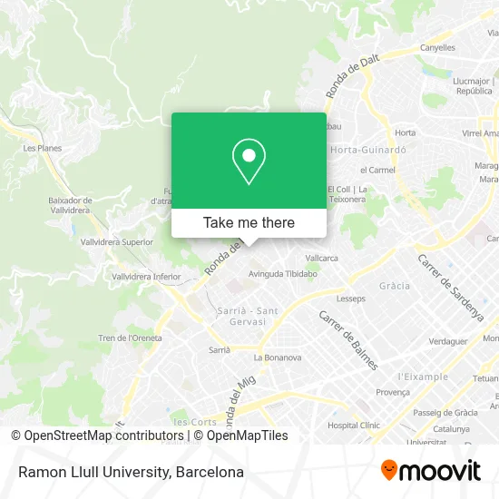 mapa Ramon Llull University