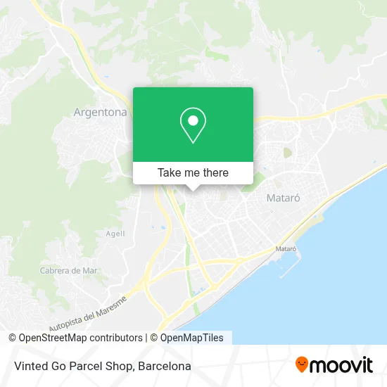 Vinted Go Parcel Shop map
