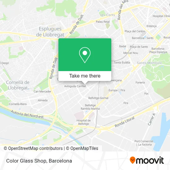 Color Glass Shop map