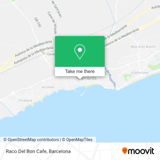 mapa Raco Del Bon Cafe