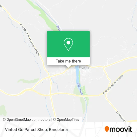 Vinted Go Parcel Shop map
