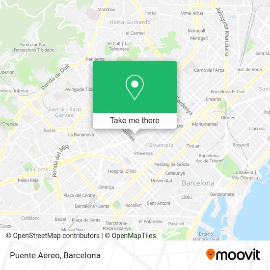 Puente Aereo map