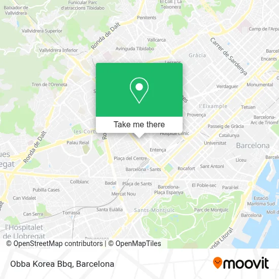 Obba Korea Bbq map