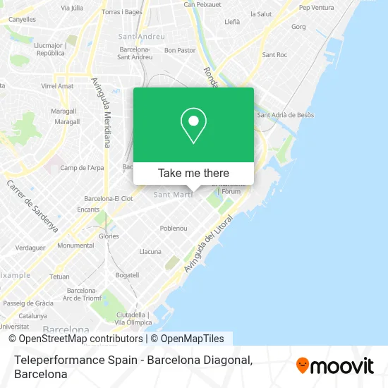 Teleperformance Spain - Barcelona Diagonal map