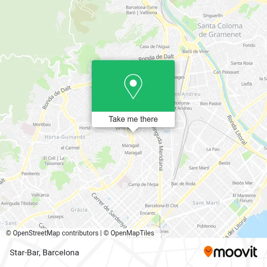 Star-Bar map