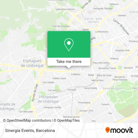 Sinergia Events map