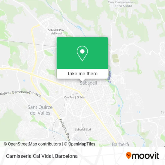 Carnisseria Cal Vidal map