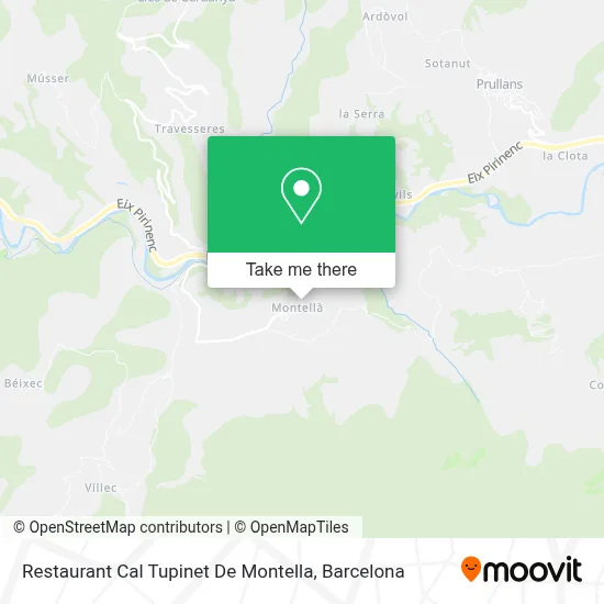 Restaurant Cal Tupinet De Montella map