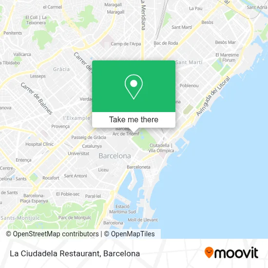 La Ciudadela Restaurant map